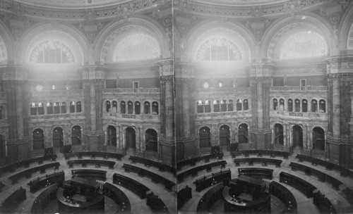 The Reading Room, 100 ft in diameter 125 ft. high. Library of Congress. Washington D.C