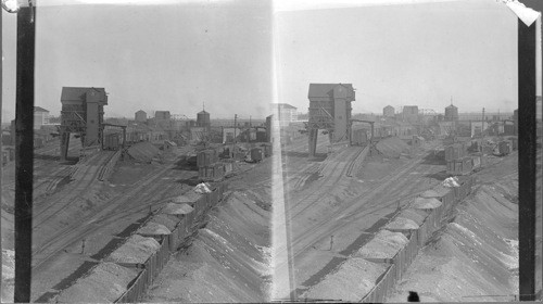 Moose Jaw looking east on C.P.R. yards, Sask