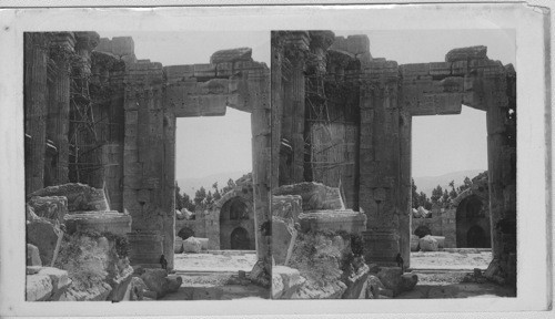 Colossal Portal Temple of Jupiter Looking East Toward Entrance Baalbec Syria