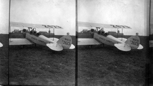 Small type of commercial plane just leaving for a flight, taking along our Keystone photographer, P. Brigandi