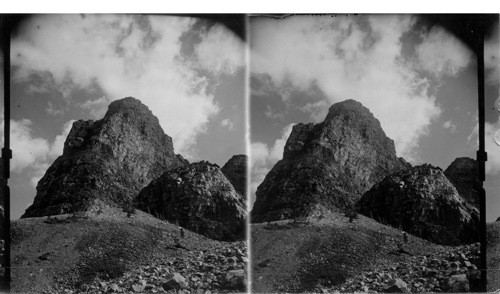 Looking Up Tower of Babel, Canada. Rocky Mts. Park