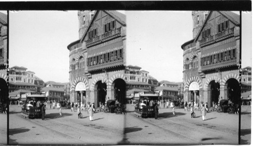 The market and Square, Bombay, India