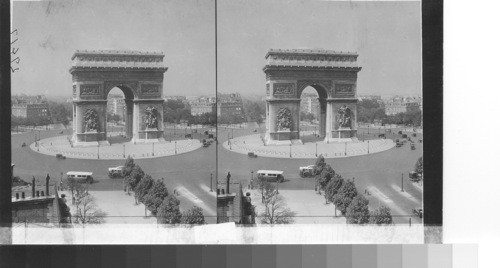 The Arch of Triumph and the Place de L'etoile, Paris, France