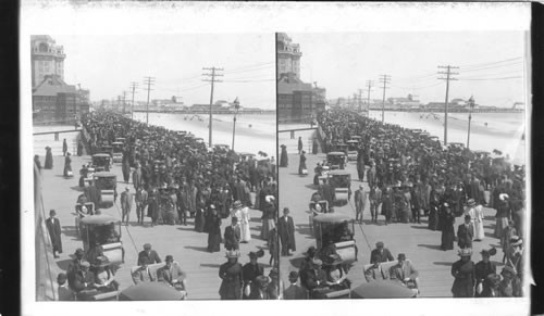 Looking north along the board-walk from Marlborough, Blenheim, Atlantic City, New Jersey