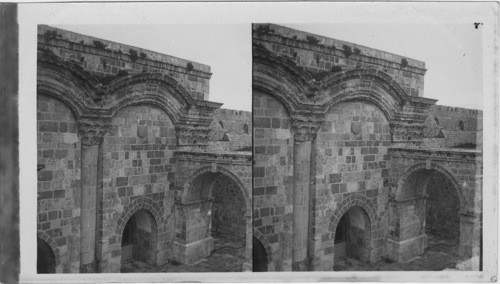 Near View of walled up Golden Gate from Outside the walls of Jerusalem, Palestine