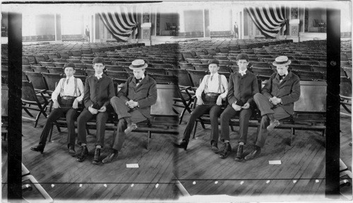 Interior of the Temple of Music showing the spot where Pres. McKinley stood when assassinated, Pan-American Exposition