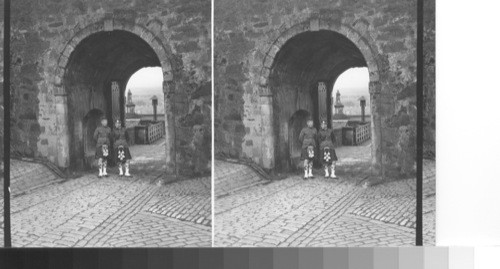 At the entrance Stirling Castle, Stirling, Scotland. From the first court