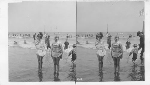 On the Beach. Coney Island. New York