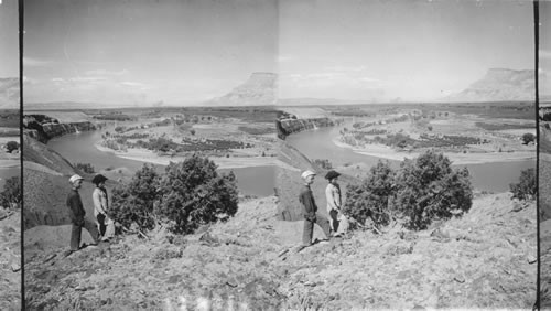 Grand River Valley and its famous peach orchards. N.N.W. Palisade. Colorado