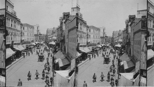 Busy quarter in Galata Constantinople, Turkey