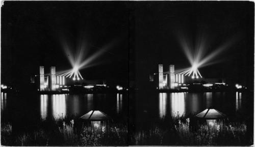 Across the Lagoon at Night to the Electrical Group