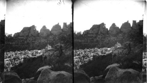 Looking to the "Coke Ovens" formations. Colo. Colorado National Monument