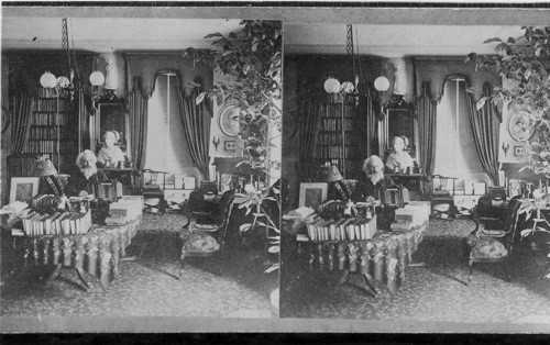 Longfellow in his Study, Cambridge, Mass