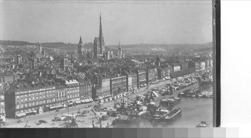 Rouen from bridge, France