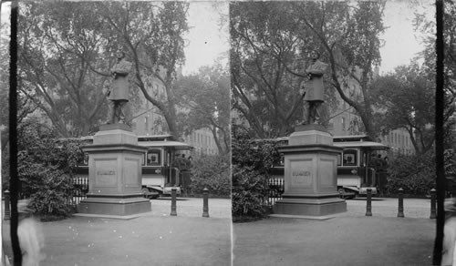 Statue of Sumner by Ball, Boston Public Garden, Mass