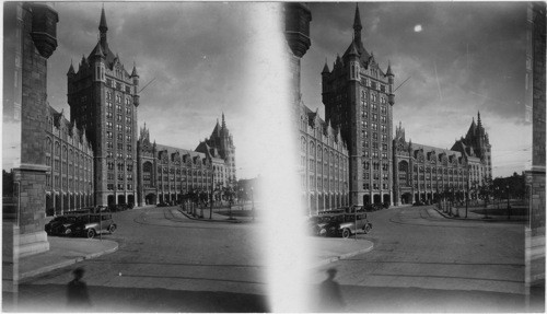 South from State & Dean St's. to Delaware and Hudson & Journal Bldg. -The Journal Bldg. is the farthest Wing, but is now owned by N.Y. State and used for the Offices of Dept. of Public Works of the State, Albany. N.Y