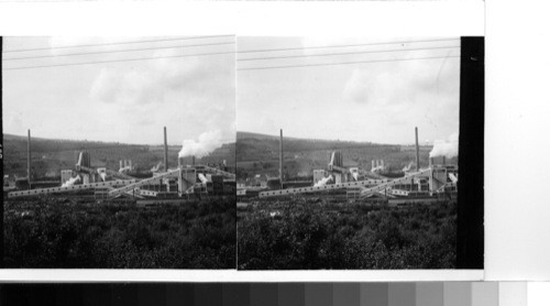 Great Britain Wales Treforest: Modern coke by-product plant run in connection with a neighboring electrically run coal mine in this new industrial area in the valley leading from Cardiff to the Rhonda Valley. This region of Wales has long been almost entirely a coal mining region and Treforest has been established in order to promote the diversification of industrial interests here