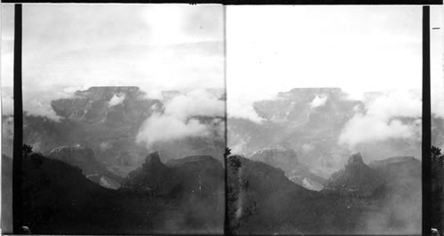 A rift in the clouds. Grand Canyon. Ariz