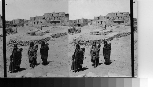 Hopi Indians Reservation. Arizona. A Morning Promenade, Oraibe