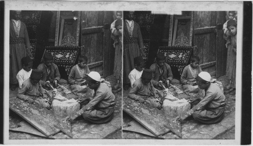 Crude Makers of Beautiful Gouds - Making the Famous Lailaid Pearl Work, Damascus, Syria