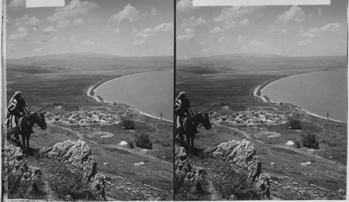 Plain of Gennesaret and Sea from above Magdala, Palestine