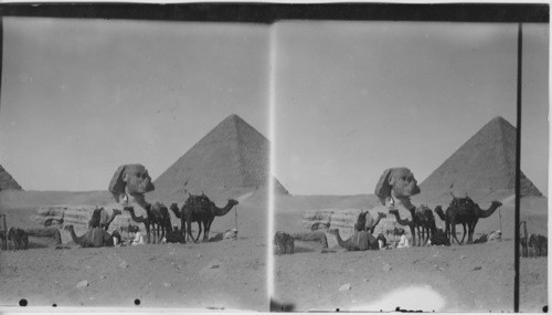 The Sphinx and Cheops, Gizeh, Egypt