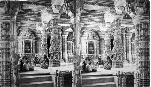 Interior of Jain Temple, Mt. Aboo, India