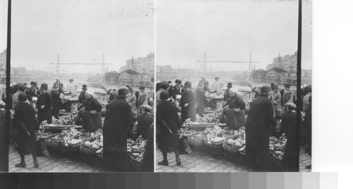 Marketplace, Loire River, at Nantes, France