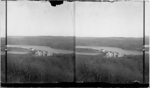 Overlooking the Military Academy parade grounds and Hudson River from old Fort Putman. West Point