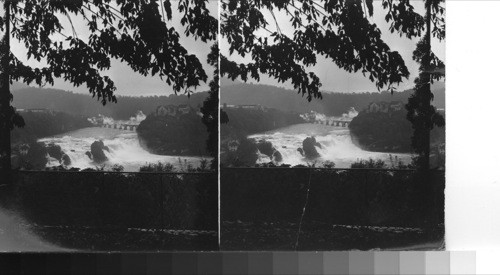 The fall of the Rhine near Schaffhausen, Switzerland