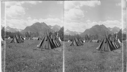 Indian Tepees. Glacier National Park, Montana