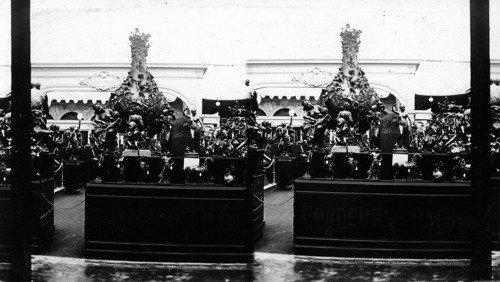 Exhibit of Bronzes, French Department, Liberal Arts Building, World's Columbian Exposition