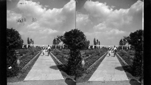 Italian Garden, Looking East, Horticulture Exhibit, A Century of Progress, Chicago, Ill