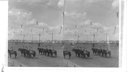 Reviewing the troops. U.S.A. Maneuvers, Dallas, Texas. Aug. 1909