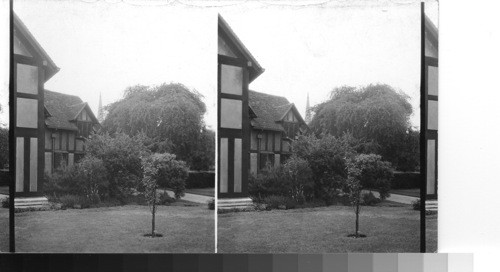 The yard & corner of Shakespeare's home. Stratford-on-Avon. England