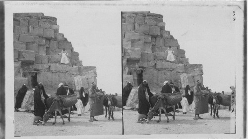 Group of Arab Guides and venders at the Pyramids