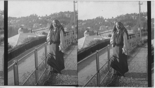 A highly dressed Bhotea woman - Darjeeling, India