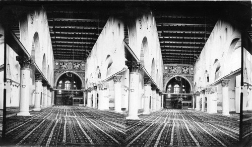 Interior of Sacred Mosque of El Aksa Jerusalem, Palestine