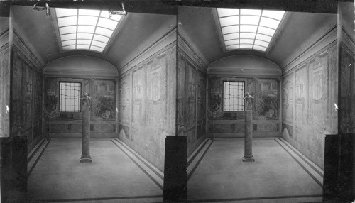 Cubiculum of the Villa Boscoreale, Italy After Uncovering Window. New York Metropolitan Museum of Art. New York City, N.Y