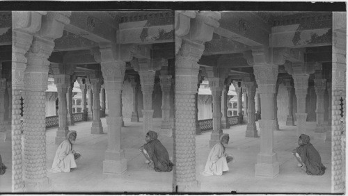 Colonnade of Second Story of Pauch Mahal at Fatchpur Sikeri. (near Agra) India