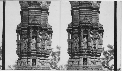 Detail of Hindu temple Benares, (?) India