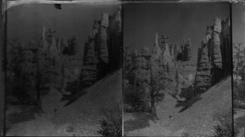 Eroded Pinnacles from Trail. Bryce Canyon, Utah