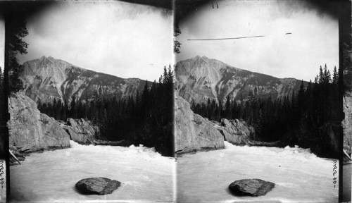 Mount Dennes and the Kicking Horse River, Canada. Yoho