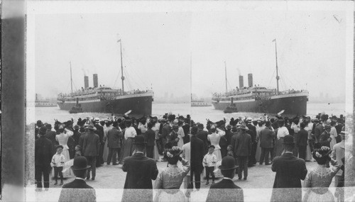 Departure of the Konigin (Konigerin?) Louise German S.S. Co., for Mediterranean, about May 19, 1906. N.Y. City