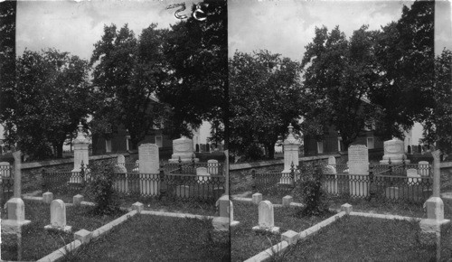 Looking N.E. to Barret's Chapel and Cemetery, one mile north of Fredrick, Maryland