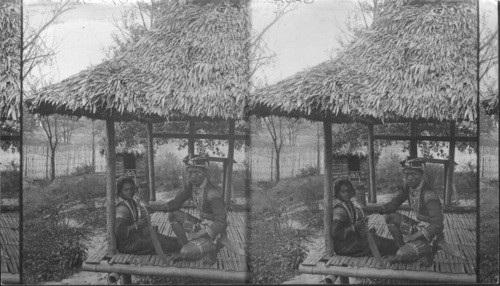 A Bagagau [?] - Filipino Courtship. Exhibit at St. Louis World's Fair, 1903