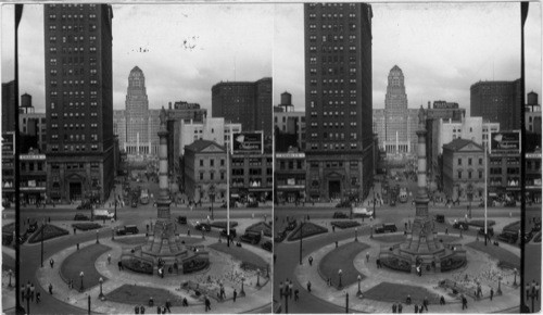 Lafayette Square, McKinley Monument & City Hall from Public Library, Buffalo, N.Y