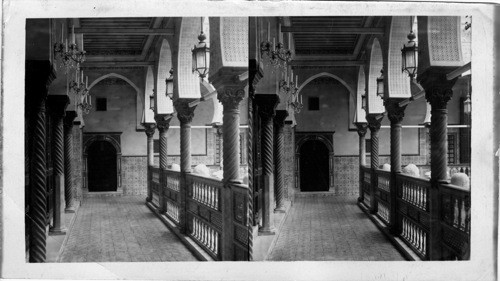 Down the Balcony in Court of Gov. Winter Palace, City of Algiers, Algeria