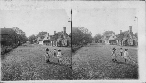 The Main Street of Yorktown looking N.W. (Square building at left is customhouse). Virginia