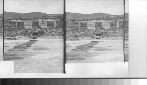 A facade of one of Mexico's most remarkable ruins, Prehistoric Mitla. Mexico